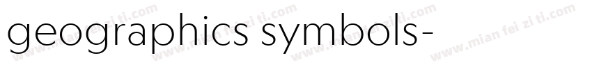 geographics symbols字体转换